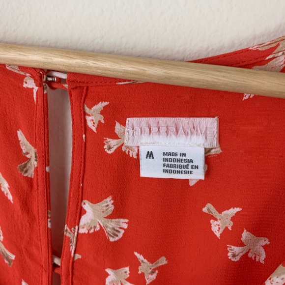 UO Cooperative Orange Bird Drop Waist Dress - Picture 2 of 7